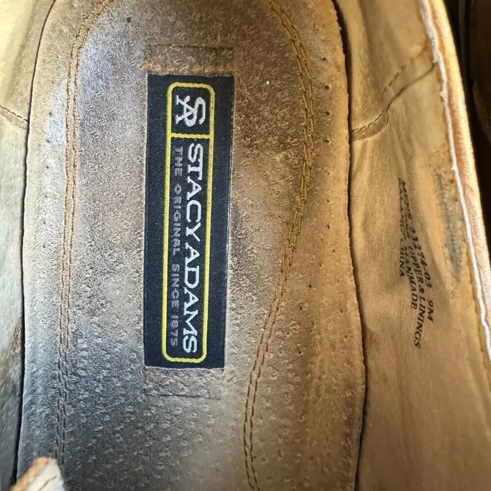 Stacy Adams Shoes Men's Size 9 Brown leather Oxford Square Toe